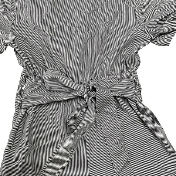 Anthropologie Current Air That’s A Wrap Striped Jumpsuit Ruched Tie Back Small - Picture 9 of 16